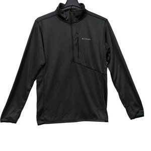 Columbia Men's Sweatshirt Park View Fleece Half Zip Pullover Dark Gray Medium